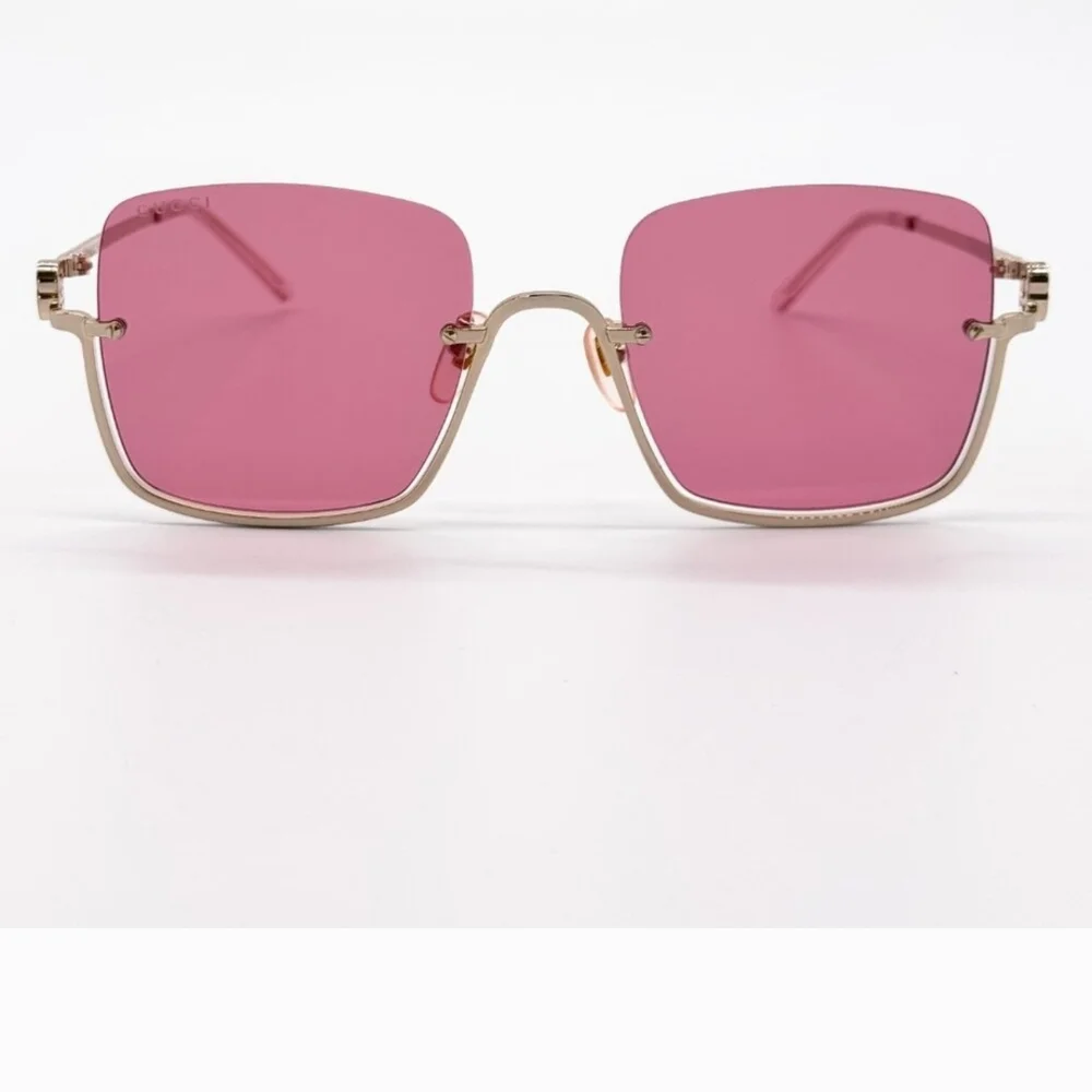 Gucci Gold Pink  GG1279s 003 Pink Woman Sunglasses - Picture 13 of 13